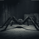 Ragno Nero Gigante Halloween  Decorazione Spaventosa con Zampe Lunghe