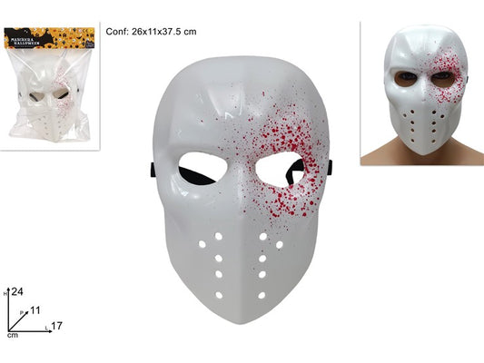 Maschera Halloween Bianca con Macchie di Sangue  MSK-2