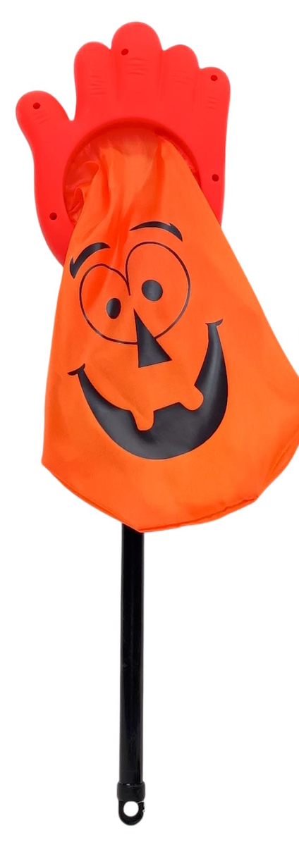 Mano con Sacchetto Halloween dolcetto o scherzetto  Zucca e Scheletro  52 cm