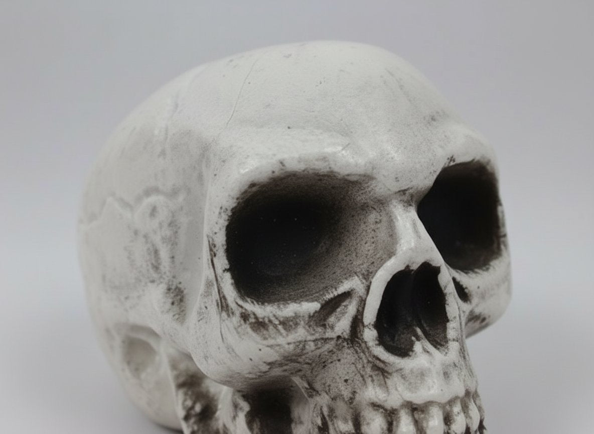 Teschio Decorativo in Plastica 8 cm  Decorazione Halloween Realistica per Casa