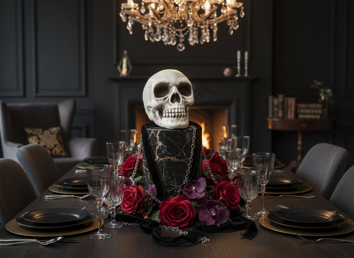 Teschio Decorativo in Plastica 8 cm  Decorazione Halloween Realistica per Casa