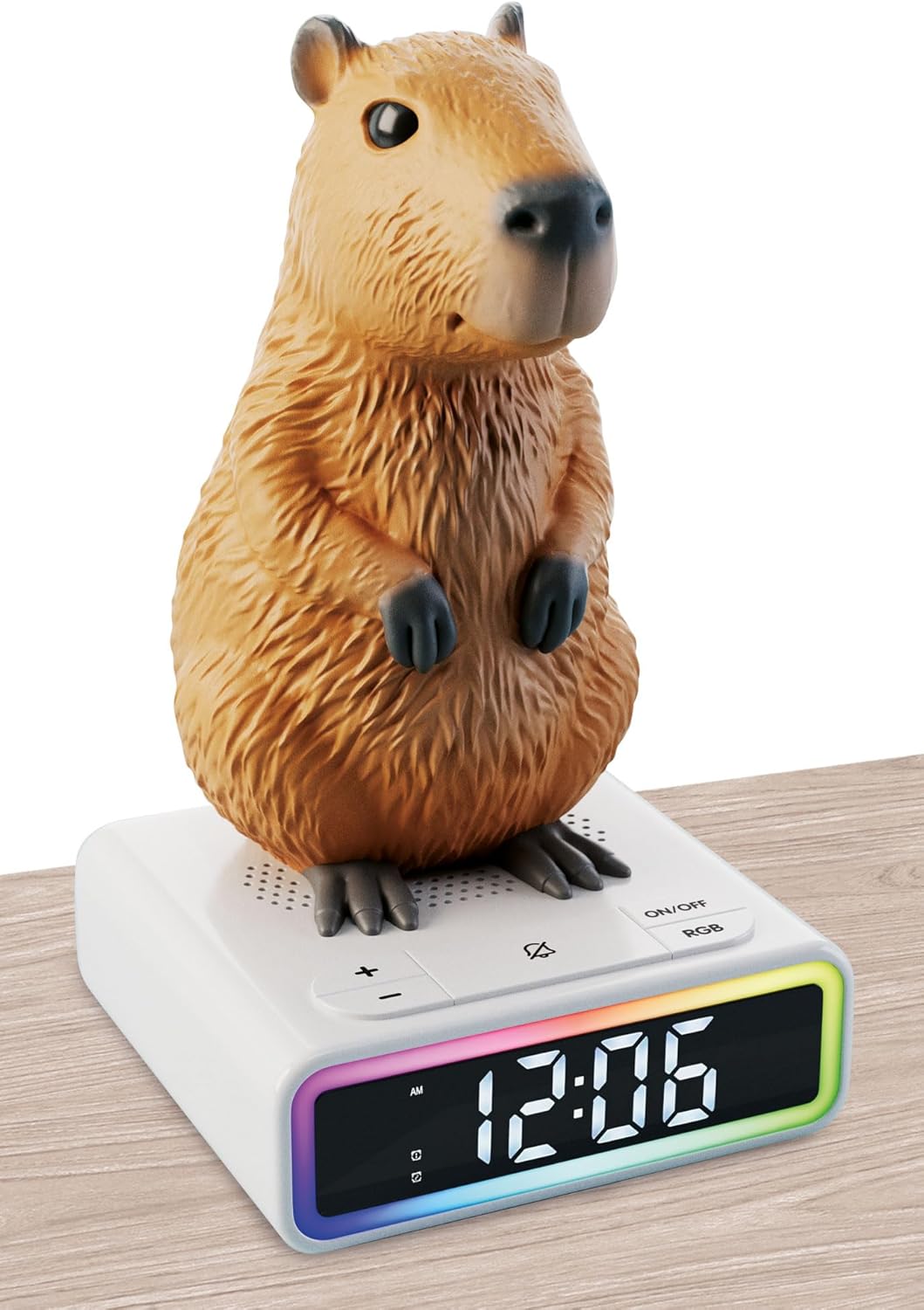 113576 Lisciani Rainy Days Capybara  Sveglia LED con Figura Capibara