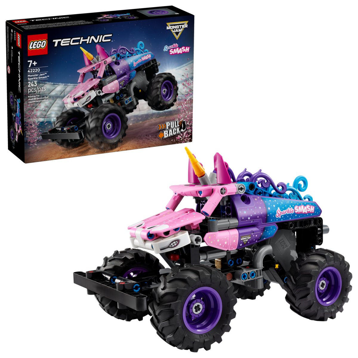 42220 LEGO Technic Monster Jam Sparkle Smash a retrocarica