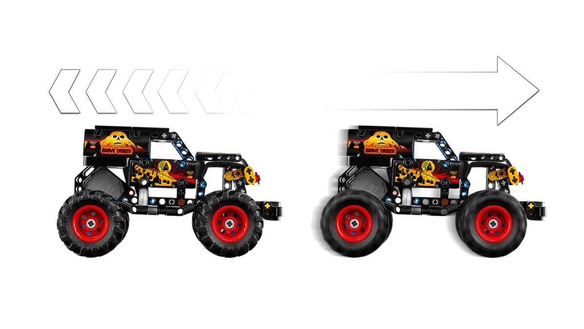 42219 LEGO Technic Monster Jam Grave Digger Fuoco e Ghiaccio