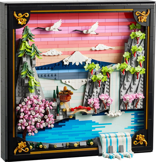 31218 ART Paesaggio giapponese con ciliegi fioriti