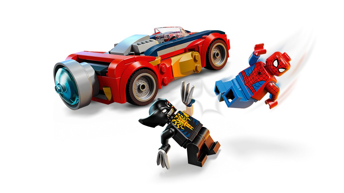 76336 LEGO Super Heroes Marvel Auto di Spider-Man vs. Venomized Wolverine
