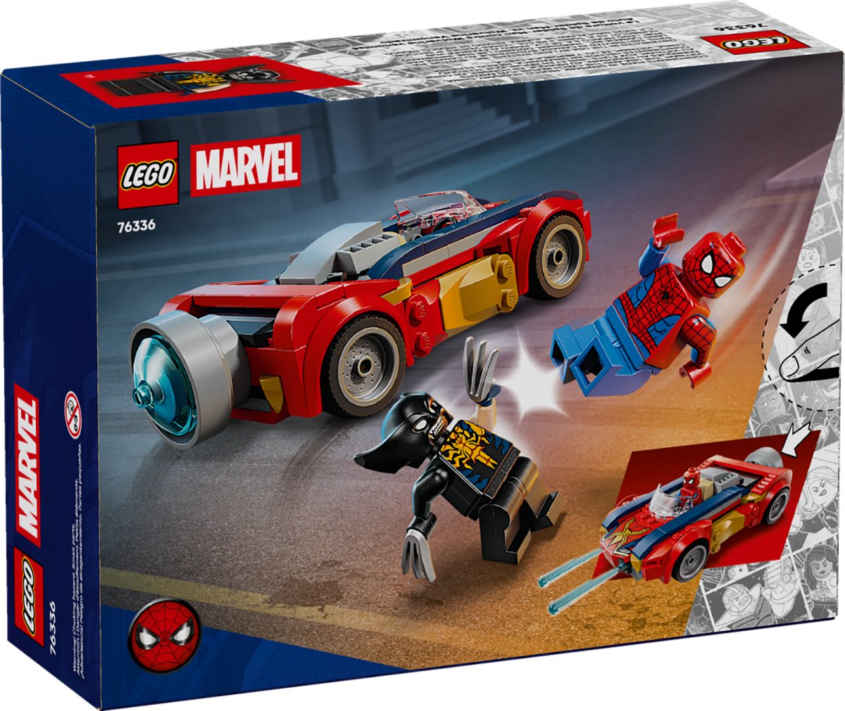 76336 LEGO Super Heroes Marvel Auto di Spider-Man vs. Venomized Wolverine