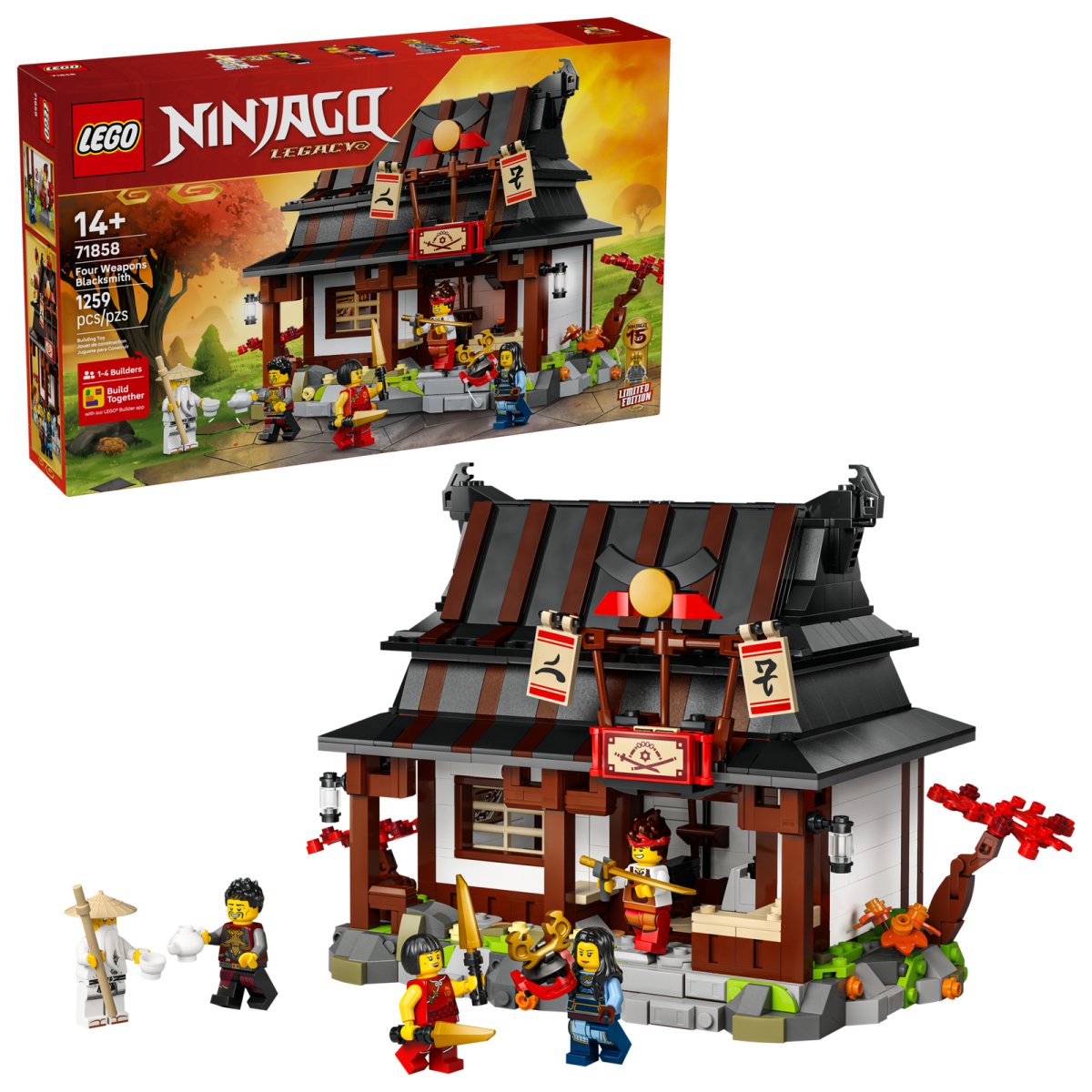 71858 LEGO Ninjago La bottega delle Quattro Armi  15° anniversario
