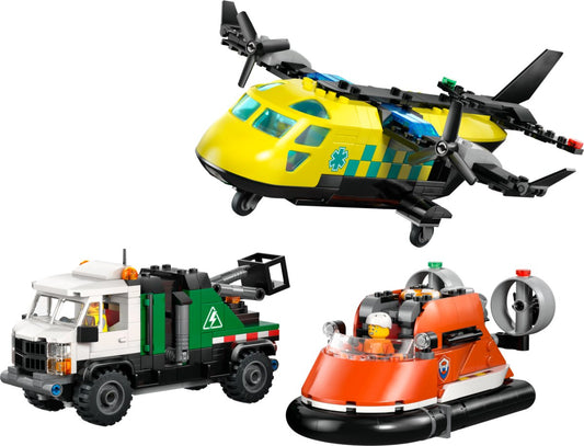 60505  LEGO City Great Vehicles Remix aereo, camion di servizio e hovercraft