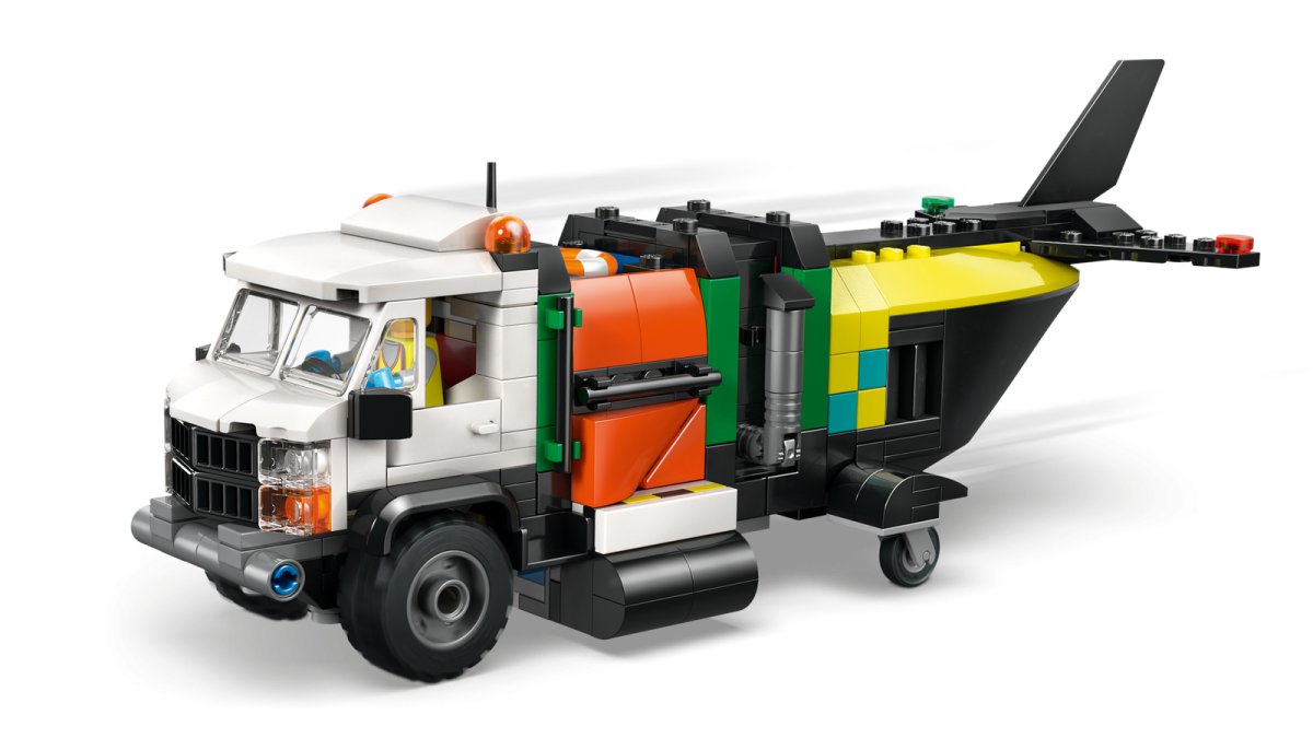 60505  LEGO City Great Vehicles Remix aereo, camion di servizio e hovercraft