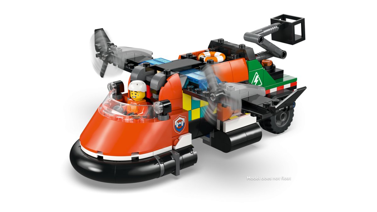 60505  LEGO City Great Vehicles Remix aereo, camion di servizio e hovercraft