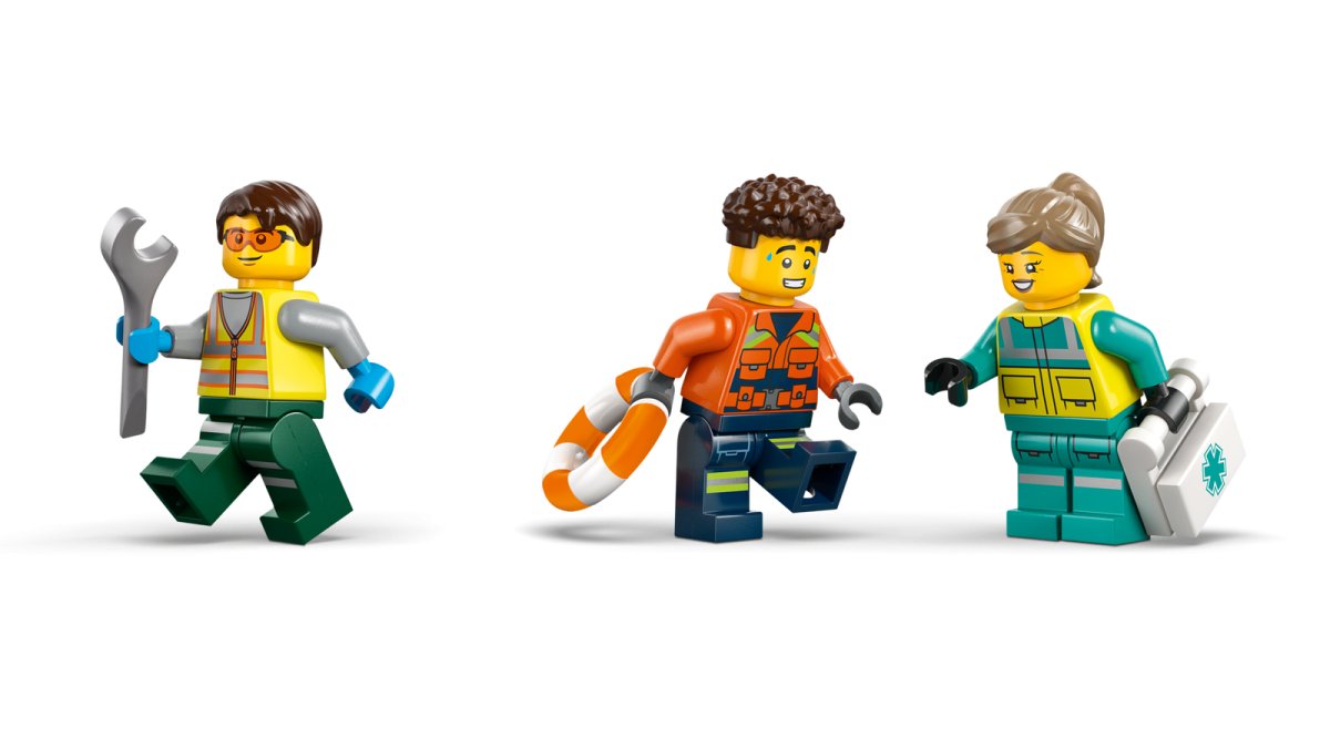 60505  LEGO City Great Vehicles Remix aereo, camion di servizio e hovercraft