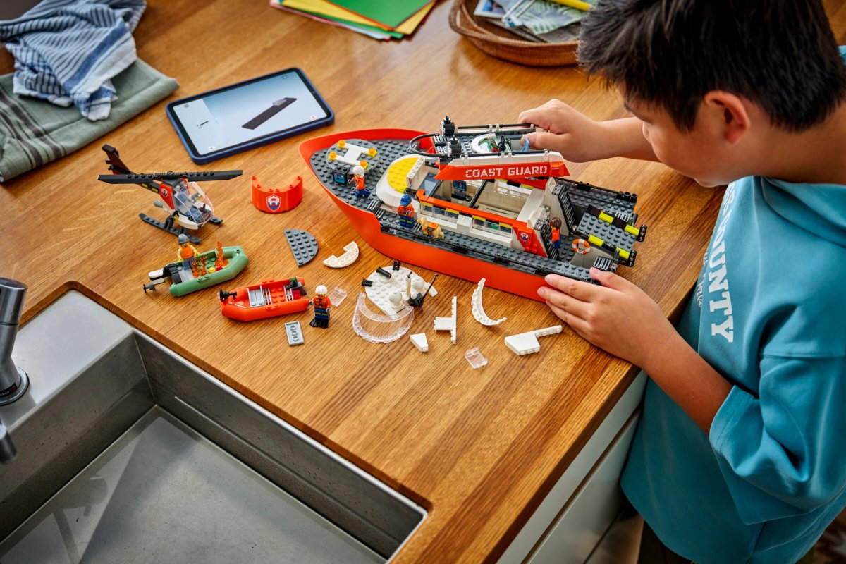 60504 LEGO City Exploration Motoscafo di soccorso ed elicottero della Guardia Co