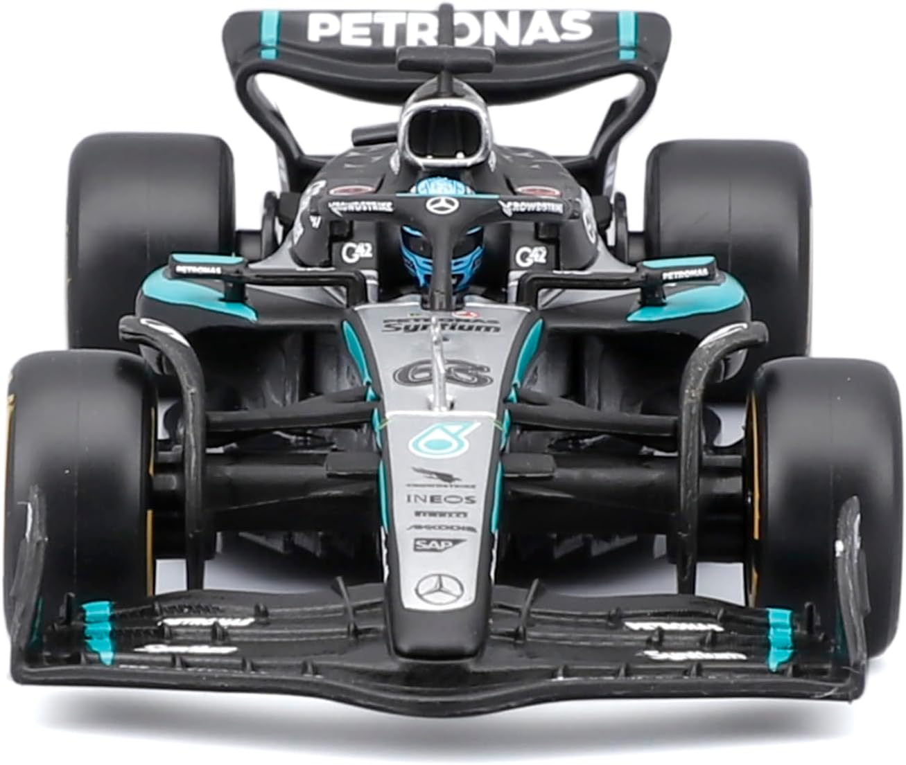18-38238R Bburago F1 Mercedes-AMG W16 #63 Russell con casco 1:43