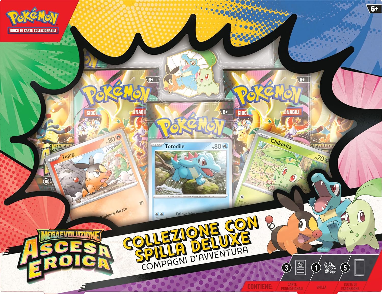 Pokemon  Collezione con spilla Deluxe Compagni d'avventura