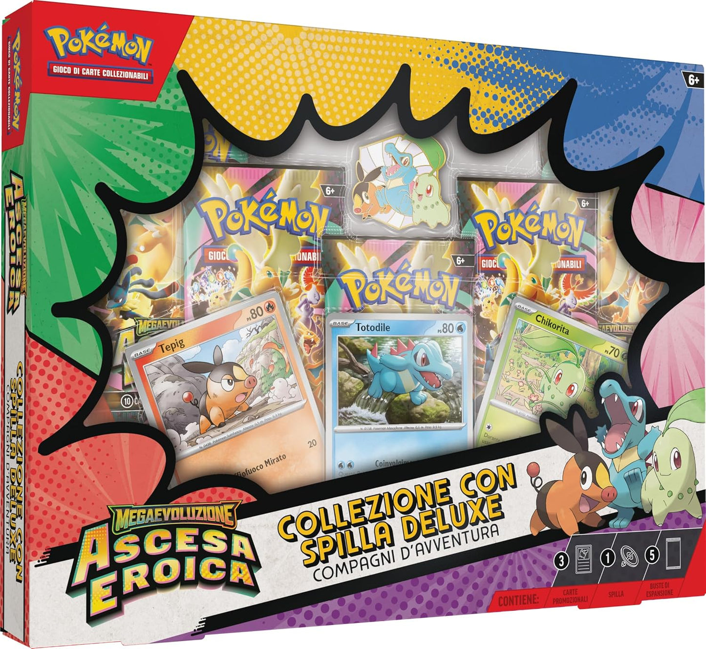 Pokemon  Collezione con spilla Deluxe Compagni d'avventura