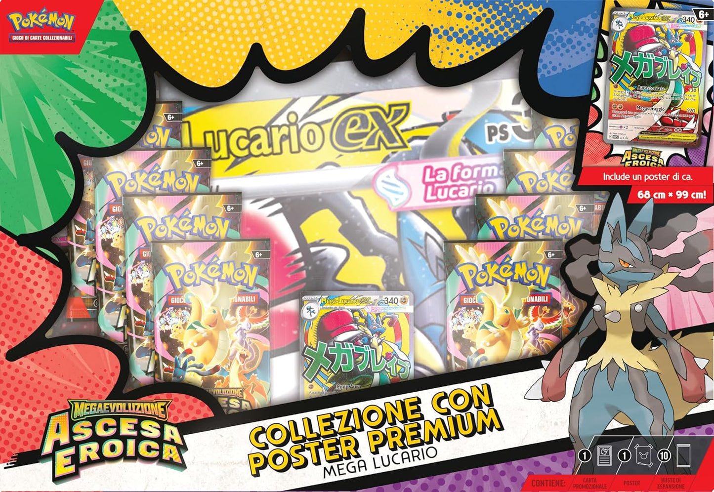 Pokemon Collezione Poster Premium Mega Lucario e Mega Gardevoir