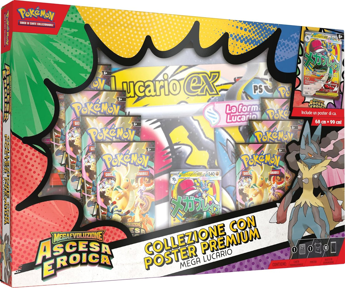 Pokemon Collezione Poster Premium Mega Lucario e Mega Gardevoir
