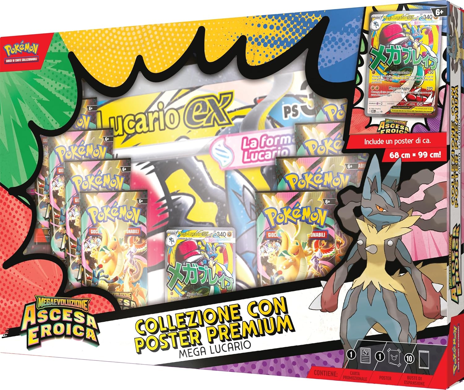 Pokemon Collezione Poster Premium Mega Lucario e Mega Gardevoir