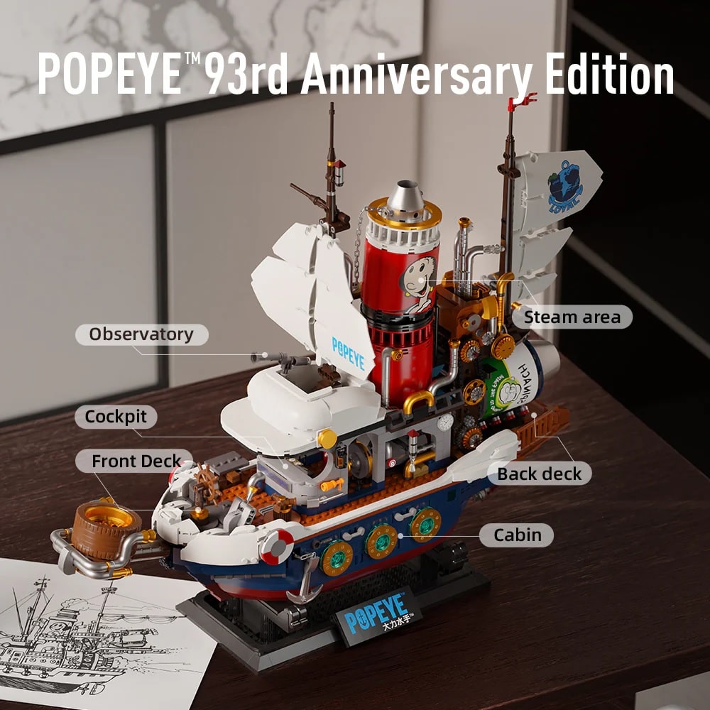 86402 Pantasy Popeye Adventure Ship  Nave Braccio di ferro Set Costruzioni