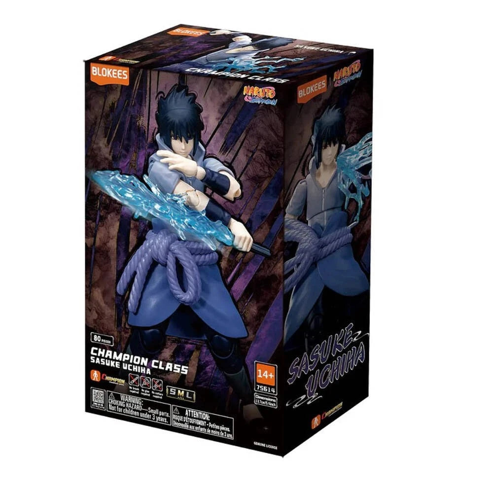 75614 Blokees Naruto Shippuden Champion Class 04 Sasuke Uchih Figure Assemblabil